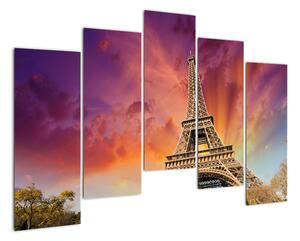 Eiffelova veža - moderný obraz (Obraz 125x90cm)