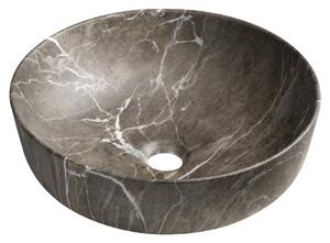 Sapho Sapho, RONDEA keramické umývadlo na dosku priemer 41cm, breccia mramor, AR445BM