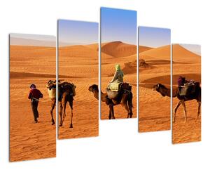 Ťavy v púšti - obraz (Obraz 125x90cm)