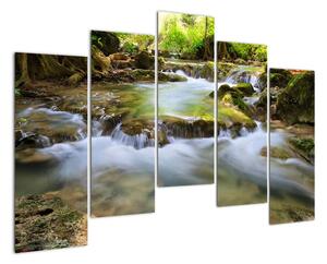 Rieka v lese - obraz (Obraz 125x90cm)