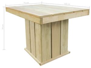 Záhradný stôl 110x75x74 cm, impregnovaná borovica