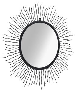Nástenné zrkadlo slnečné lúče čierne 80 cm
