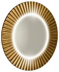 Sapho Sapho, PRIDE STRIP guľaté zrkadlo s LED osvetlením v ráme, priemer 90cm, bronz, PD954