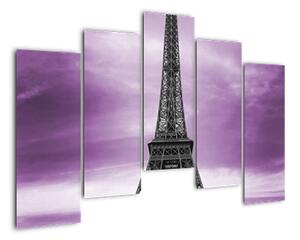 Abstraktný obraz Eiffelovej veže - obraz (Obraz 125x90cm)