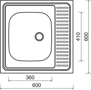 Nerezový drez Sinks CLP-D 600 M matný