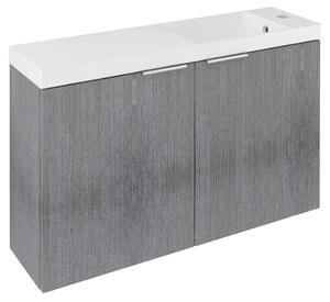 Sapho Sapho, LATUS X umývadlová skrinka 78,8x50x22cm, dub strieborný, LT110-SET03