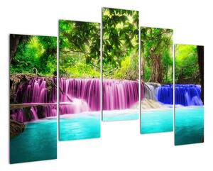 Abstraktný obraz vodopádov (Obraz 125x90cm)