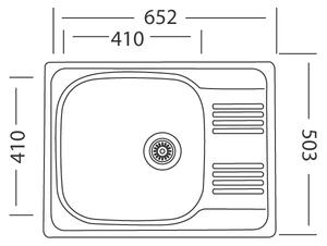 Nerezový drez Sinks GRAND 652 V leštený