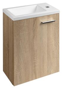 Aqualine Aqualine, ZOJA umývadlová skrinka 37x50x18cm, dub platin, 51037DP