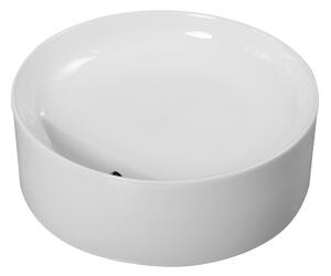 Invena Elara, okrúhle umývadlo na dosku 425×425×145 mm, biela lesklá, INV-CE-03-O42-Y