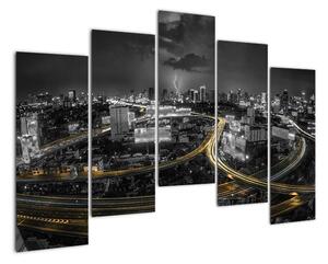 Nočné mesto - obraz (Obraz 125x90cm)