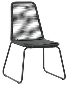 Vonkajšie stoličky 2 ks, polyratan, čierne