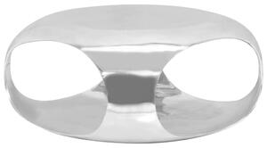 Konferenčný stolík z liatinového hliníka 70x70x32 cm strieborný