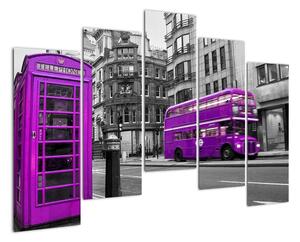 Abstraktný obraz - Londýn (Obraz 125x90cm)