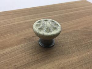 Tulip COUNTRY ocel oxidovaná/ porcelán popraskaný 33 mm