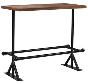 Barový stôl, recyklovaný masív, tmavohnedý 120x60x107 cm