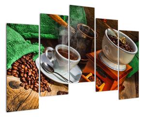Obraz kávového zátišie (Obraz 125x90cm)