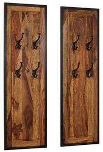 Vešiaky na kabáty zo sheeshamového dreva 2 ks
