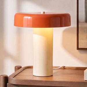 NOLA Stolová lampa Dionne, oranžová/béžová, 33 cm, kov, E14, Žltá / oranžová, Obývacia izba / jedáleň, kov, Moderný, Stojacie svietidlo
