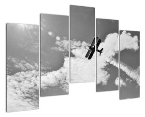 Obraz letiaceho lietadla (Obraz 125x90cm)