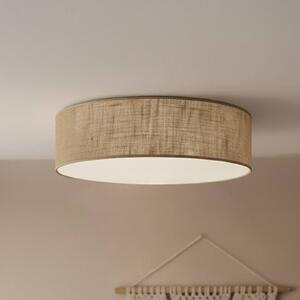 Milagro Lighting Stropné svietidlo Marshall, hnedé, Ø 50 cm, kov, ratan, Hnedá / hrdzavá, Obývacia izba / jedáleň, Drevo, Moderný, Závesné svietidlo