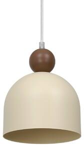 Milagro Lighting Závesné svietidlo Timon, taupe/béžová, Ø 17 cm, kov, Hnedá / hrdzavá, Obývacia izba / jedáleň, kov, Moderný, Závesné svietidlo