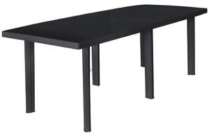 Záhradný stôl antracitový 216x90x72 cm plastový