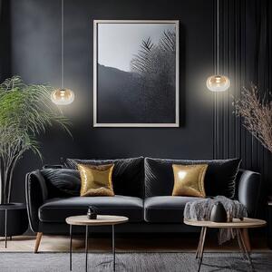 Milagro Lighting LED závesné svietidlo Vaso, jantárová, Ø 18 cm, sklo, Krémová / jantárovo žltá, Obývacia izba / jedáleň, Sklo, Moderný, Závesné svietidlo