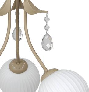 Milagro Lighting Stropné svietidlo Celeste, farba taupe, Ø 40 cm, kov, 3-pl., Mosadz / zlato, Obývacia izba / jedáleň, kov, Stropné svetlo