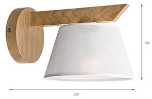 Brilagi - LED Nástenné svietidlo ANTHONY 1xE14/40W/230V dub/biela