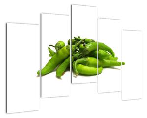 Zelené papričky - obraz (Obraz 125x90cm)
