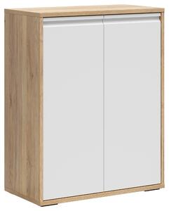 KOMODA, biela, farba duba, 80/100/41 cm Carryhome - Komody