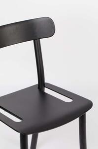 ZUIVER FRIDAY záhradná stolička Čierna
