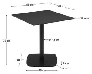 DINA ALL BLACK bistro stôl Štvorec 73 x 68 x 68