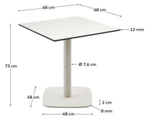 DINA ALL WHITE bistro stôl Štvorec 73 x 68 x 68