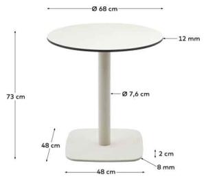 DINA ALL WHITE bistro stôl Kruh 73 x 68 x 68