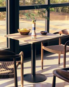 DINA NATURAL BLACK bistro stôl Štvorec 73 x 69,5 x 69,5