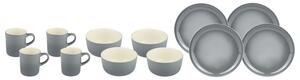 ERNESTO® Jedálenská porcelánová súprava, 12-dielna (sivá) (100333943)