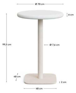 DINA WHITE CEMENT bistro stôl Kruh 99,5 x 70 x 70