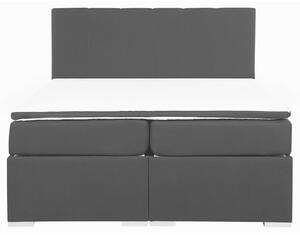 Moderná kontinentálna čalúnená posteľ čierna s pružným matracom 160 x 200 cm