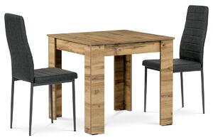 Jedálenský set MDF s 2 stoličkami, 80 x 80 x 75cm, dub Wotan