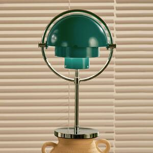 Gubi Stolová lampa Multi-Lite, chróm/modrozelená, V 30 cm