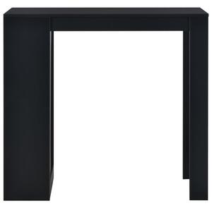 Barový stôl s poličkou čierny 110x50x103 cm
