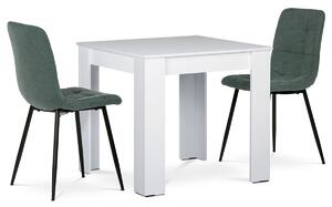 Jedálenský set z MDF s 2 stoličkami, 80 x 80 x 75cm, biely