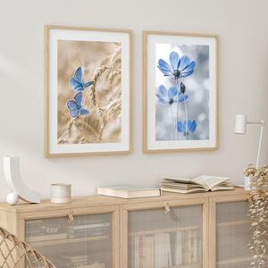Obraz modrých kvetov BLUE NATURE I 53x73 cm
