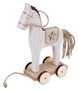 Vianočná figúrka koníka na kolieskach Ego Dekor