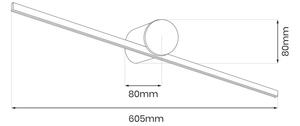 LED kúpeľňové osvetlenie zrkadla ARTIST LED/9W/230V 60 cm IP44 čierna