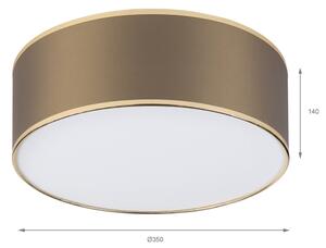 Stropné svietidlo SIRJA DOUBLE 2xE14/15W/230V, priemer 35 cm, hnedá/zlatá