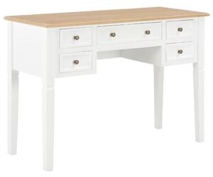 Písací stôl, biely 109,5x45x77,5 cm, drevo