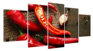 Obraz - chilli papriky (Obraz 150x70cm)